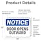 Signmission Door Opens Outward, 14 in W x Rectangle, Vinyl Decal OS-2PACK-NS-D-1014-L-11517 - alternate 3